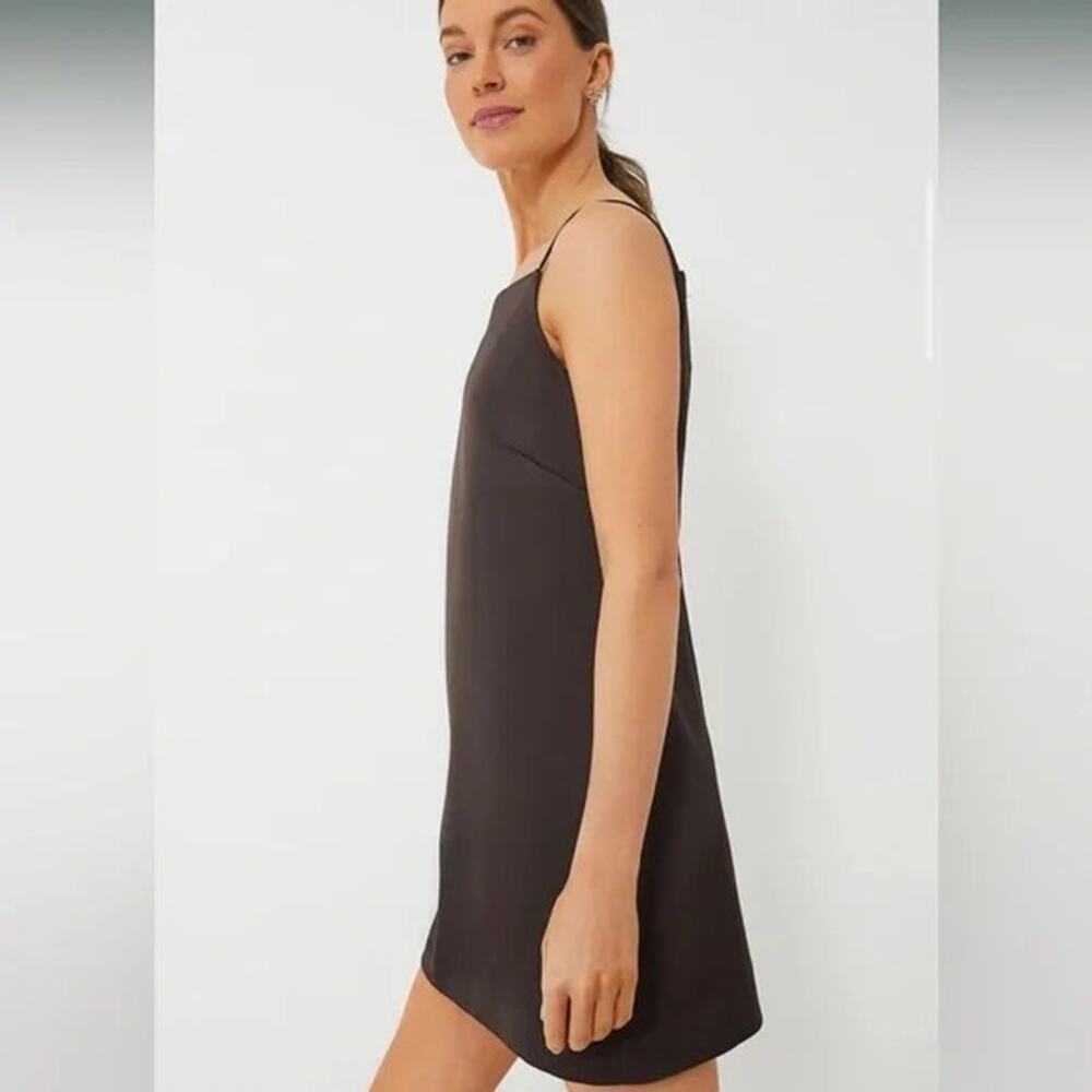 TUCKERNUCK Chocolate Satin Lara Mini Dress NWT Size 4 - Picture 3 of 10